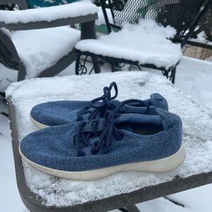 Allbirds Mens Wool Runner Blue Marled Lace Low 8